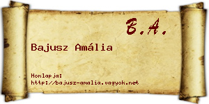 Bajusz Amália névjegykártya