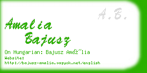 amalia bajusz business card